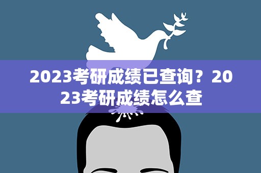2023考研成绩已查询？2023考研成绩怎么查