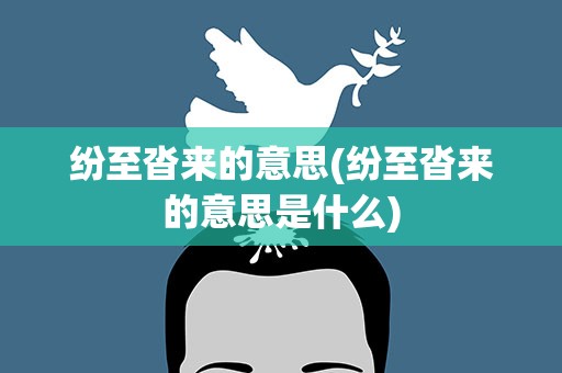 纷至沓来的意思(纷至沓来的意思是什么)