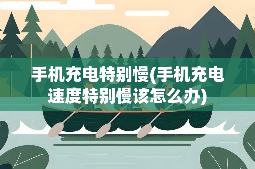 手机充电特别慢(手机充电速度特别慢该怎么办)