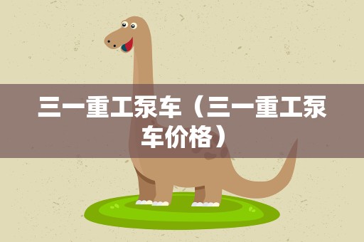 三一重工泵车（三一重工泵车价格）