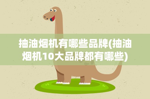 抽油烟机有哪些品牌(抽油烟机10大品牌都有哪些)