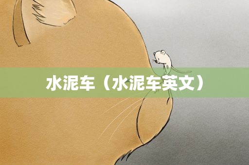 水泥车（水泥车英文）