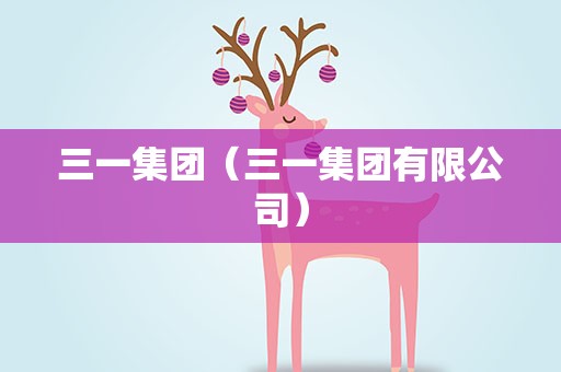 三一集团（三一集团有限公司）