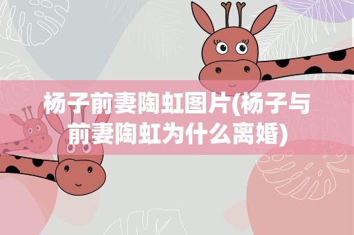 杨子前妻陶虹图片(杨子与前妻陶虹为什么离婚)