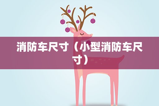 消防车尺寸（小型消防车尺寸）