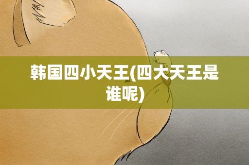 韩国四小天王(四大天王是谁呢)
