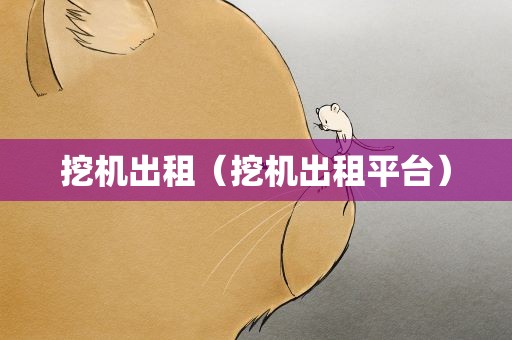 挖机出租（挖机出租平台）