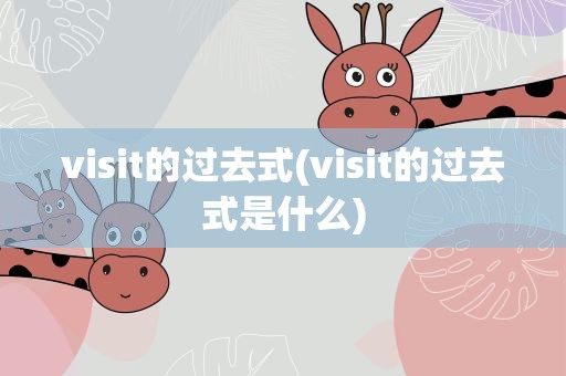 visit的过去式(visit的过去式是什么)