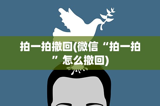 拍一拍撤回(微信“拍一拍”怎么撤回)