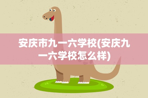 安庆市九一六学校(安庆九一六学校怎么样)