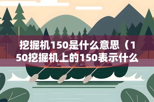 挖掘机150是什么意思（150挖掘机上的150表示什么）