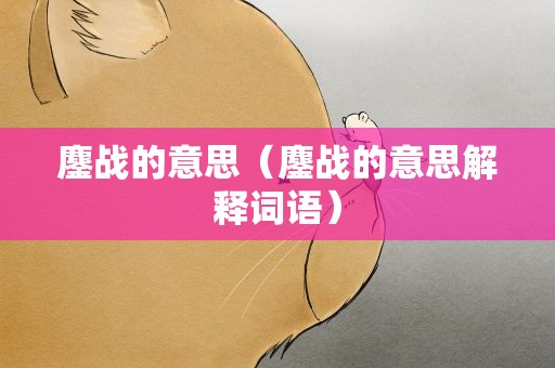 鏖战的意思（鏖战的意思解释词语）