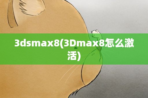 3dsmax8(3Dmax8怎么激活)