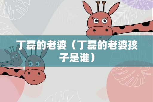 丁磊的老婆（丁磊的老婆孩子是谁）