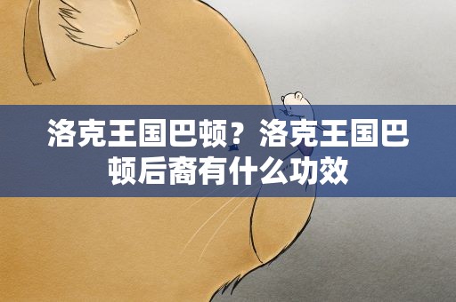 洛克王国巴顿？洛克王国巴顿后裔有什么功效