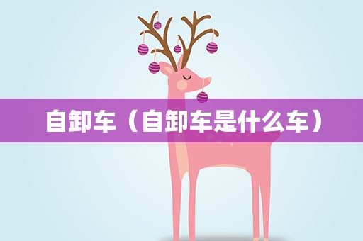 自卸车（自卸车是什么车）