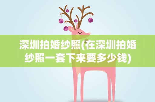 深圳拍婚纱照(在深圳拍婚纱照一套下来要多少钱)