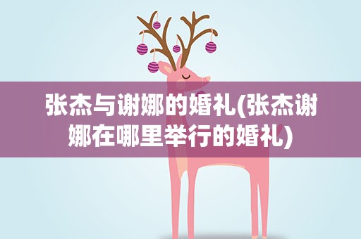 张杰与谢娜的婚礼(张杰谢娜在哪里举行的婚礼)