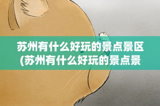 苏州有什么好玩的景点景区(苏州有什么好玩的景点景区吗)
