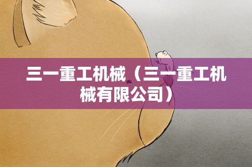三一重工机械（三一重工机械有限公司）