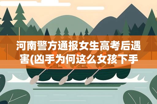 河南警方通报女生高考后遇害(凶手为何这么女孩下手)