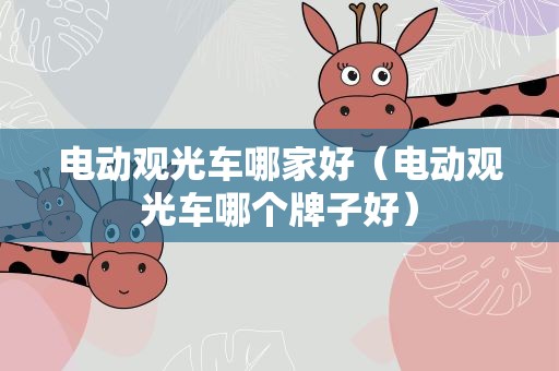 电动观光车哪家好（电动观光车哪个牌子好）