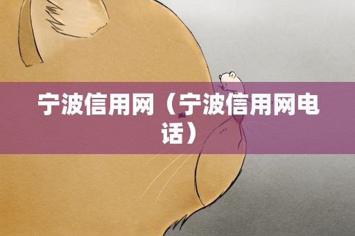 宁波信用网（宁波信用网电话）