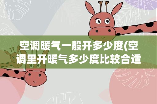 空调暖气一般开多少度(空调里开暖气多少度比较合适)