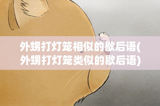 外甥打灯笼相似的歇后语(外甥打灯笼类似的歇后语)