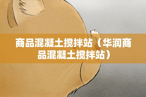 商品混凝土搅拌站（华润商品混凝土搅拌站）