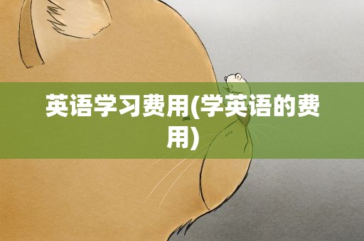 英语学习费用(学英语的费用)
