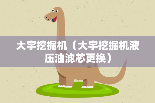 大宇挖掘机（大宇挖掘机液压油滤芯更换）
