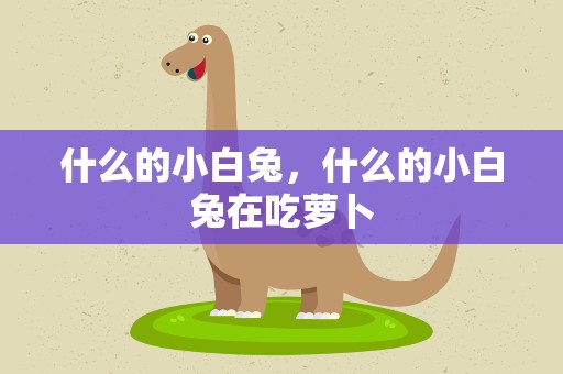 什么的小白兔，什么的小白兔在吃萝卜