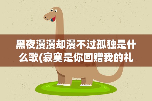 黑夜漫漫却漫不过孤独是什么歌(寂寞是你回赠我的礼物是什么歌)