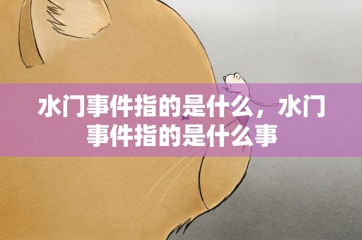 水门事件指的是什么，水门事件指的是什么事