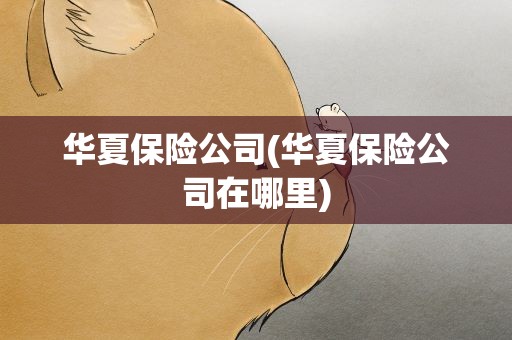 华夏保险公司(华夏保险公司在哪里)