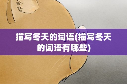 描写冬天的词语(描写冬天的词语有哪些)
