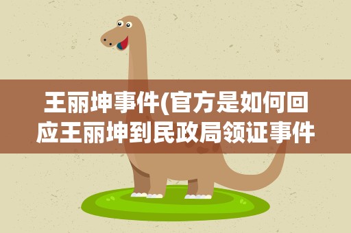 王丽坤事件(官方是如何回应王丽坤到民政局领证事件的)
