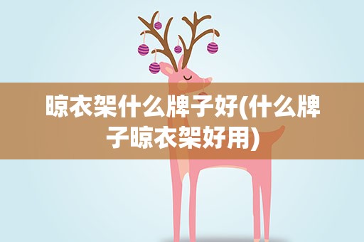 晾衣架什么牌子好(什么牌子晾衣架好用)