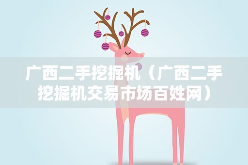 广西二手挖掘机（广西二手挖掘机交易市场百姓网）