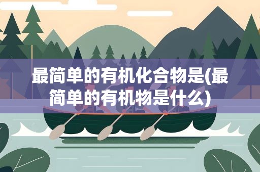 最简单的有机化合物是(最简单的有机物是什么)