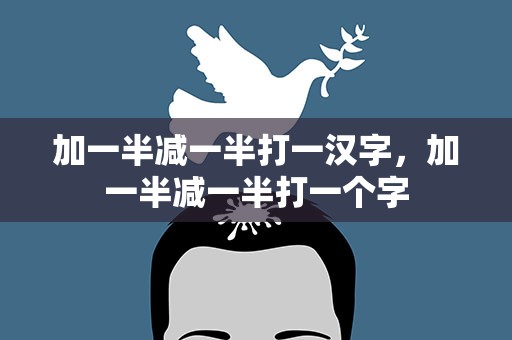 加一半减一半打一汉字，加一半减一半打一个字