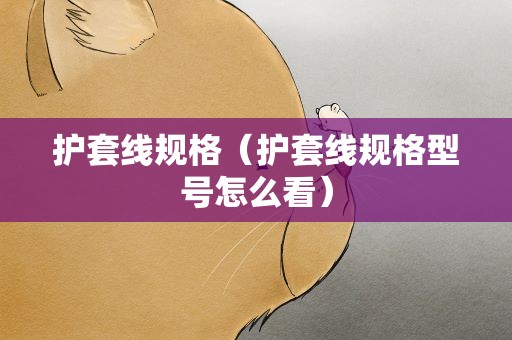 护套线规格（护套线规格型号怎么看）