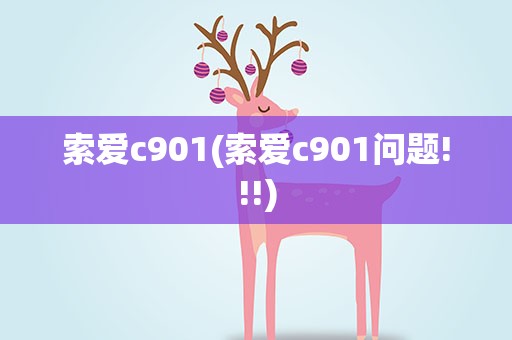 索爱c901(索爱c901问题!!!)