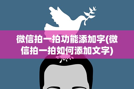 微信拍一拍功能添加字(微信拍一拍如何添加文字)