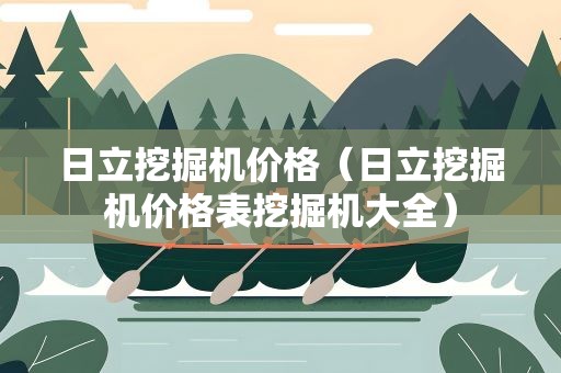 日立挖掘机价格（日立挖掘机价格表挖掘机大全）