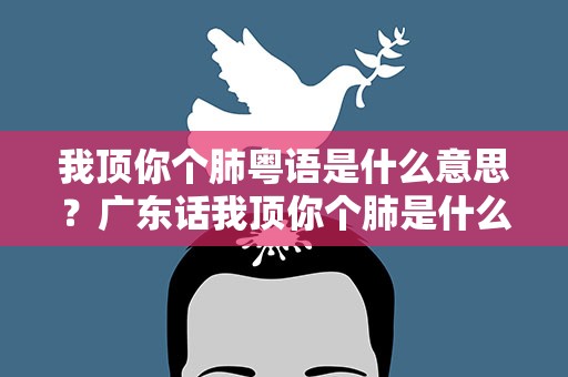 我顶你个肺粤语是什么意思？广东话我顶你个肺是什么意思