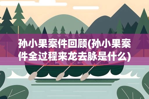 孙小果案件回顾(孙小果案件全过程来龙去脉是什么)