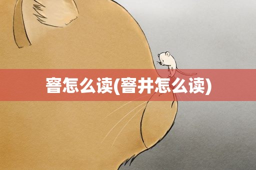 窨怎么读(窨井怎么读)