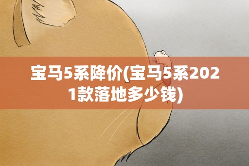 宝马5系降价(宝马5系2021款落地多少钱)